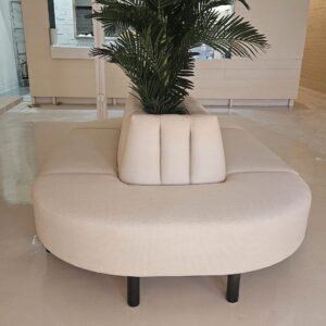 Oval booth
